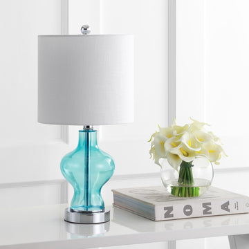 Mer 20.5" Glass/Metal LED Table Lamp - JONATHAN Y